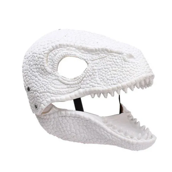Jurassic World Velociraptor Blå Dinosaur Dino Flytbar Maske Camp Krita Latex Ny Hvid