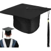 Justerbar Bachelor Graduation Hat Unisex Graduate Cap til Graduate Bachelor Graduation University High School Carnava