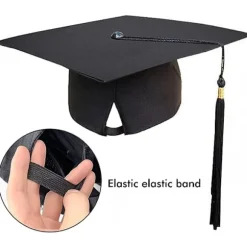 Justerbar Bachelor Graduation Hat Unisex Graduate Cap til Graduate Bachelor Graduation University High School Carnava