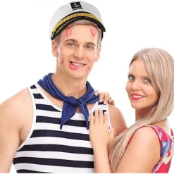 Justerbar sømandshat til voksne, kaptajnhat, cosplay, sømandsskib, bådkaptajnhat til sømand, flåde, marineadmiral