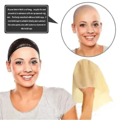 Kal Bald Caps Latex Bald Hätta för Vuxna Smink Bald Huvud Peruk Hätta Kostym Tillbehör, A