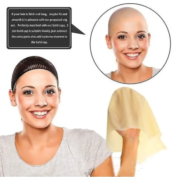 Kal Bald Caps Latex Bald Cap Til Voksne Makeup Skaldet Hoved Paryk Cap Kostume Tilbehør