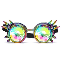 Kalejdoskop Steampunk Rave Briller Briller Med Regnbue Krystal