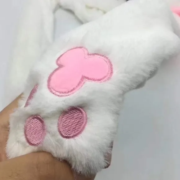 Kanin Hat Øre Bevægelig Hoppende Hat Led Glødende Sjov Bunny Plys Hat Cap Hat Til Kvinder Piger Pink
