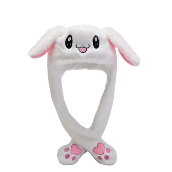Kanin Øre Hat Plys Kanin Hat Bevægelige Øre Bunny Hat Sød Plys