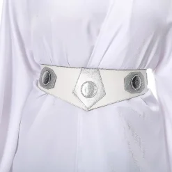 Karneval 2024 Børn Voksen Rumkamp Prinsesse Kostume Fancy Dress Festtøj Hvid Kåbe Rollespil Leia Cosplay Kostume Adult S