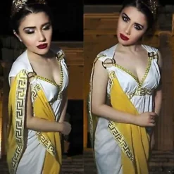 Karneval Middelalderkjole Kvinder Kostumer Sexet Græsk Romersk Dame Egyptisk Cleopatra Gudinde Kjole Renaissance Cosplay