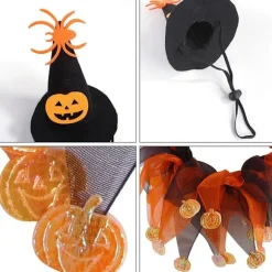 Kat Heks Halloween Kostume, Hund Tutu Krave og Hekse Græskar Hat til KLB