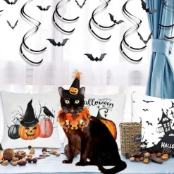 Kat Heks Halloween Kostume, Hund Tutu Krave og Hekse Græskar Hat til KLB