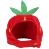 Kat Jordbær Hat Justerbar Kæledyrskostume Hovedbeklædning til Jul Daglig Brug Fødselsdagsfest