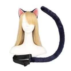 Kat Ører og Hale Sæt, Pelsagtig Katteøre Hårbøjle med Hale, Killing Anime Ikuto Ører, Halloween Cosplay Fest for Kat