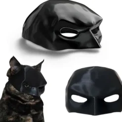 Katteflagermusmaske, Katteflagermus Cosplay Hat, Flagermusmaske til Kat, Flagermuskat Avenger Maske, Batcat Halloween Kostumer, Passer til de fleste katte M | Fyndiq
