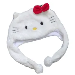 Kawaii KT Kat Plys Kappe og Tegneserie Trøjehue Varme Ørebeskyttelse A1