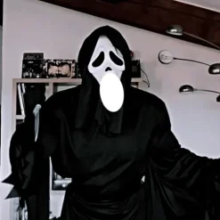 keland Scary Ghostface Mask Scream Mask Creepy Halloween Cosplay Prop