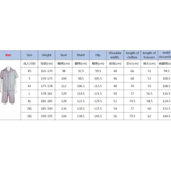Ken - Barbie - Kostume - Stribet jakkesæt - Cospay Haoween - MultiColor L