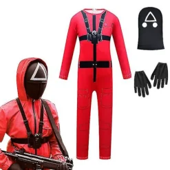 Kids Squid Game Jumpsuit Party Costume Fancy Dress 7-8 Years