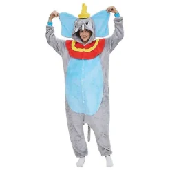 Kigurumi heldragt til kvinder med elefant-tegneseriefigur - Dumbo - til voksne - Halloween-kostume blue onesie XL