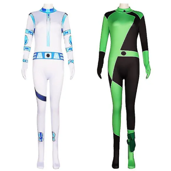 Kim Possible Anime Cosplay Jumpsuit Halloween green 110cm