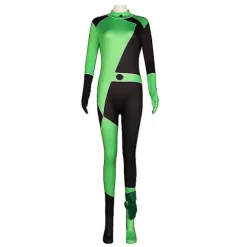 Kim Possible Anime Cosplay Jumpsuit Halloween green 110cm