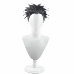 Kimetsu No Yaiba Pillar Stone Gyomei Himejima Cosplay Paryk Syntetiske Parykker + Paryk Hætte
