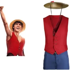 King of Thieves Luffy Cos kostume XL Cherry