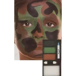 Kit til kamouflage makeup - Barn - Royal Guard eller Soldat - Grøn - Udendørs brug