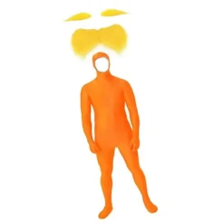 [KK] 3 stk. mandarin kostume tilbehør Verdens Bogdag outfits Falsk overskæg skæg og gule øjenbryn Åben ansigt Bodysuit Adult 170CM