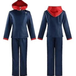 [KK] Anime Itadori Yuji Cosplay Kostume Jujutsu Kaisen Yuji Itadori Kostume Paryk Fest Halloween Toppe Bukser XXL Black Costume Wig