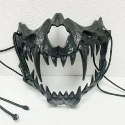 [KK] Halloweenmaske Maskerade Rollespil Varulvemaske Halvansigt Dødningehoved Skræksmaske