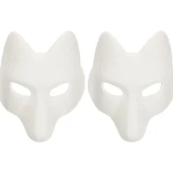 [KK] 【jia】Dyrmasker 2 rævemaske, Halloween hvid rævemaske AA