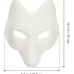[KK] 【jia】Dyrmasker 2 rævemaske, Halloween hvid rævemaske AA
