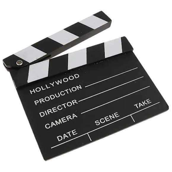 Klassisk Instruktør Video Scene Klapperbræt Film Slate Cut Prop (FMY) black white as described