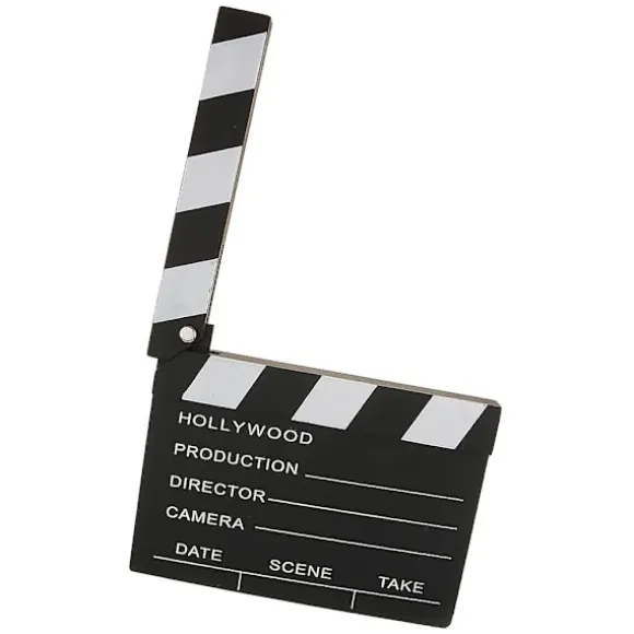 Klassisk Instruktør Video Scene Klapperbræt Film Slate Cut Prop (FMY) black white as described