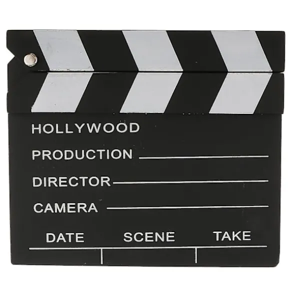 Klassisk Instruktør Video Scene Klapperbræt Film Slate Cut Prop (FMY) black white as described