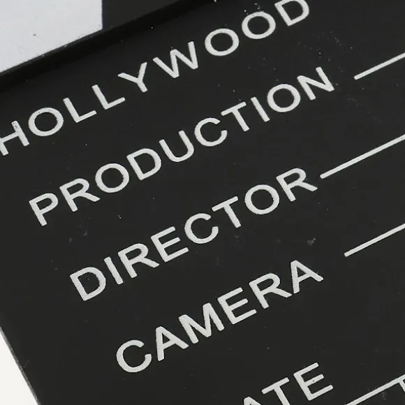 Klassisk Instruktør Video Scene Klapperbræt Film Slate Cut Prop (FMY) black white as described