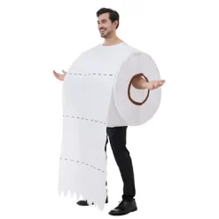 Kæmpe Toiletrulle Kostume til Voksne Halloween 69.5*78CM