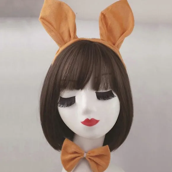 Kænguru Kostume Tilbehør Sæt Kænguru Ører Hårbøjler, Sløjfer, Næse, Handske Hale Tilbehør Kænguru Kostume Småbørn kangaroo ears