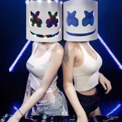 kompatibilitet med Marshmellow DJ lysande mask bar atmosfär rekvisita