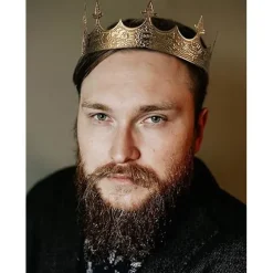 Kongekrone til mænd - Royal Crown Prince Tiara til mænd til bryllup, fødselsdag, gallafest, Halloween-dekorationer, Alexander