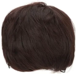 Kort paryk til mænd Moderigtig fluffy mørkebrun syntetisk paryk til Cosplay Halloween kostumefest, CJY 0.1