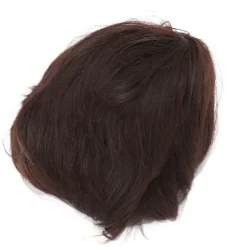 Kort paryk til mænd Moderigtig fluffy mørkebrun syntetisk paryk til Cosplay Halloween kostumefest, CJY 0.1
