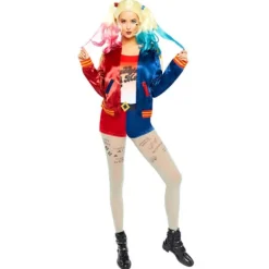 Kostume - AMSCAN - Harley Quinn Suicide - Komfortabel - Tro mod detaljer - Til voksen kvinde Röd jag