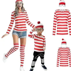 Kostume til Hvor er Wally Opførelse Kvinders Innovative Kostume Mænds Børnehat Rekvisitbriller XL For Kids