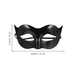 Kostumer Mænd Sort Venetiansk Maskerade Maske Tøj Mænd Sort Halvmaske Maskerade Herre Maskerade Maske Sort