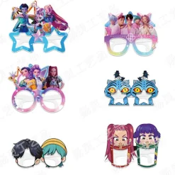 KPOP DEMON HUNTER fest papir briller dekoration fest foto briller atmosfære rekvisitter Photo Glasses 12-Pack-Type A