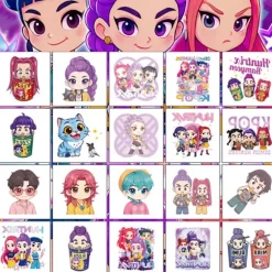 K-POP Demon Hunter Girl Group Tatoveringer Klistermærker 20 Ark Tegneserie Tatoveringer Klistermærker Vandoverførsel Engangs Klistermærker-FF-