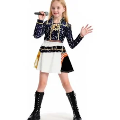 Kpop Demon Hunters Kjole til Piger - Rumi Mira Zoey Fancy Kjoler til Børn A07 130 A07 130