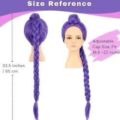 K-Pop Demon Hunters Kostume Sten Paryk Mira Zoe Realistisk Anime Cosplay Lilla Sten Purple Rumi