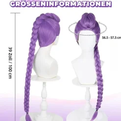 K-Pop Demon Hunters Kostume Sten Paryk Mira Zoe Realistisk Anime Cosplay Lilla Sten Purple Rumi