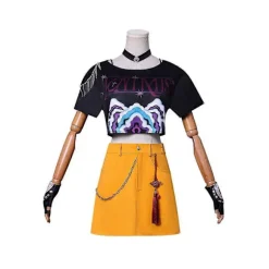 KPop Demon Hunters Mira Sort Cosplay Kostumesæt - Halloween Fest Fancy Dress til Kvinder _d Mira Without Wig L Adults
